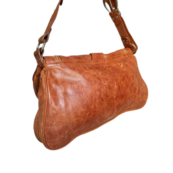 Dior Gaucho Leather Double Saddle Shoulder Bag in Tan Brown - Image 4
