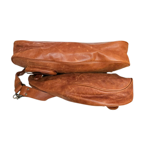 Dior Gaucho Leather Double Saddle Shoulder Bag in Tan Brown - Image 5