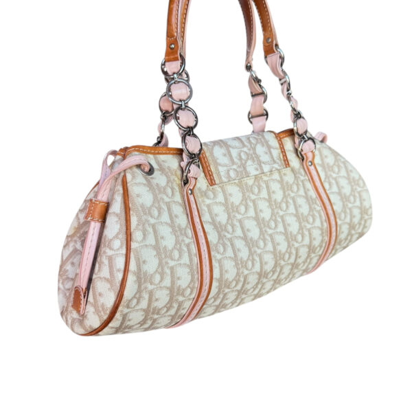 Dior Monogram Heart Romantic Shoulder Bag in Beige / Baby Pink / Tan - Image 4