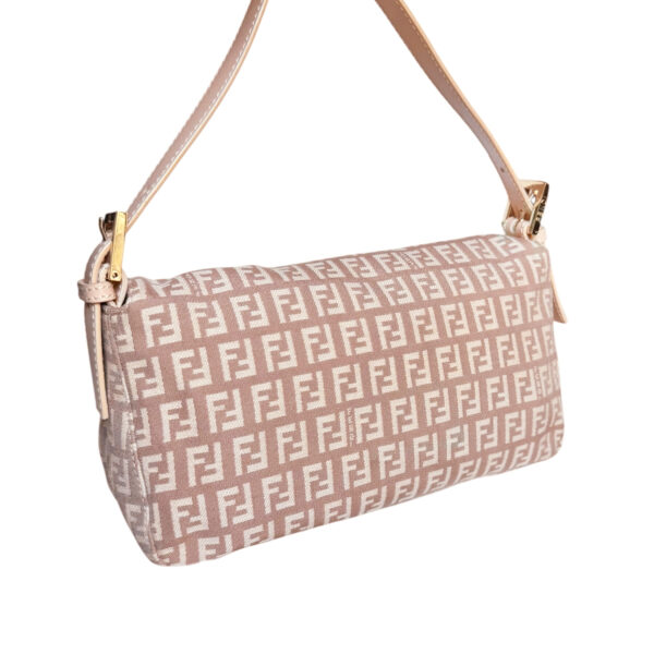 Fendi Monogram Shoulder Baguette Bag in Dusty Pink / Gold - Image 4