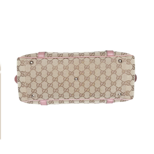Gucci Monogram Logo Shoulder Bag in Beige / Pink - Image 5