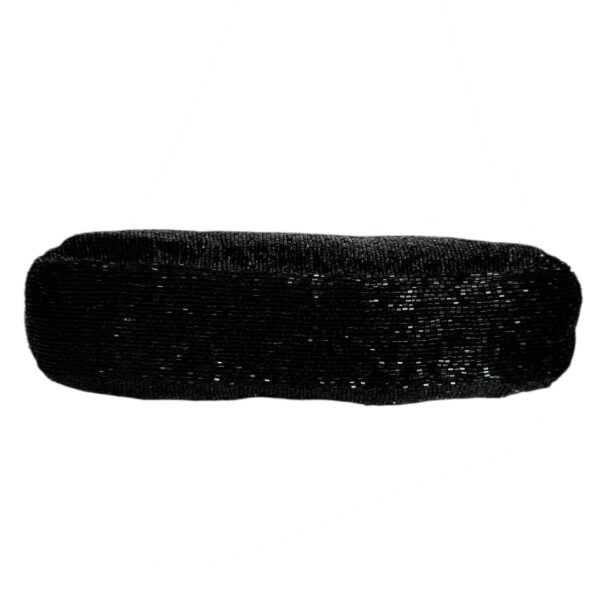 Fendi Beaded Embellished Shoulder Baguette Bag in Black / Silver - Image 5