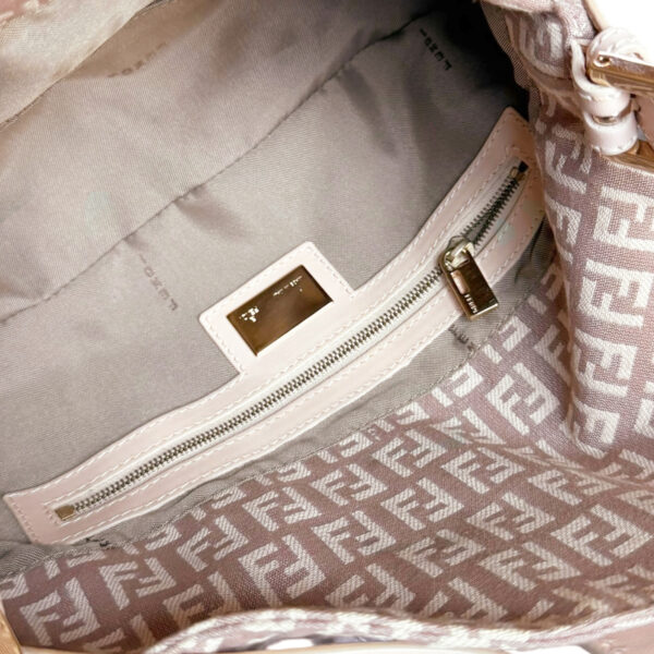 Fendi Monogram Shoulder Baguette Bag in Dusty Pink / Gold - Image 6
