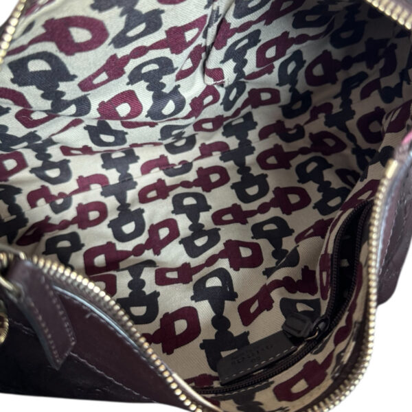 Gucci Monogram Leather D Ring Hobo Shoulder Bag in Brown / Gold - Image 6