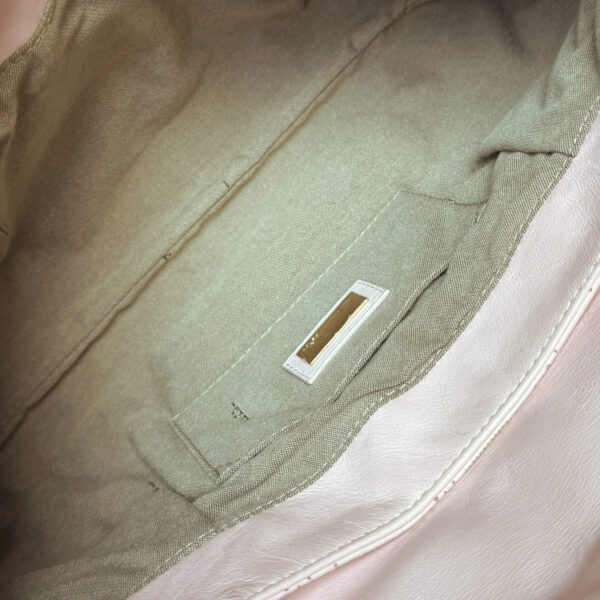 Fendi Monogram Leather Chef Shoulder Bag in Baby Pink / Gold - Image 6