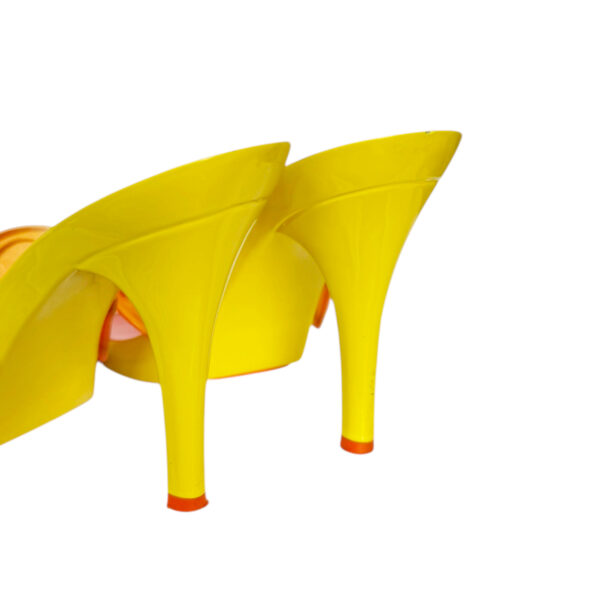 Dior Rubber Jelly Logo Heels in Yellow / Orange UK 5 | NITRYL - Image 4