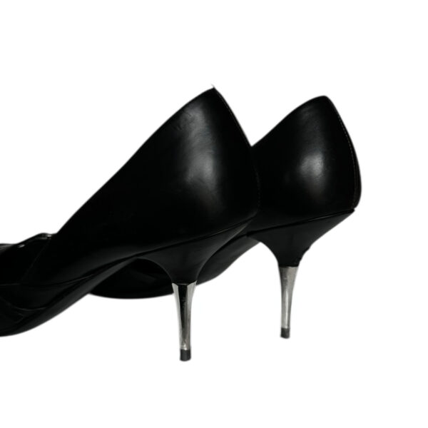 Dior Bondage Logo Leather Heels in Black / Silver UK 6 - Image 4