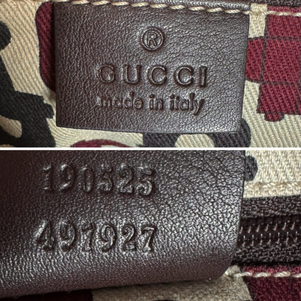 Gucci Monogram Leather D Ring Hobo Shoulder Bag in Brown / Gold - Image 7
