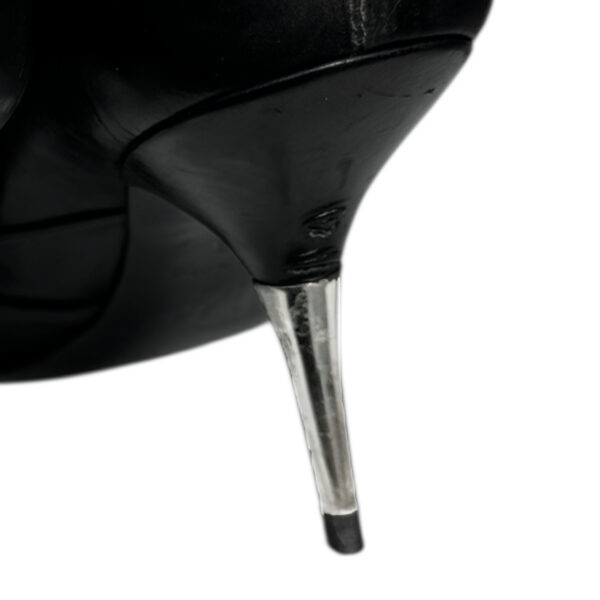 Dior Bondage Logo Leather Heels in Black / Silver UK 6 - Image 5