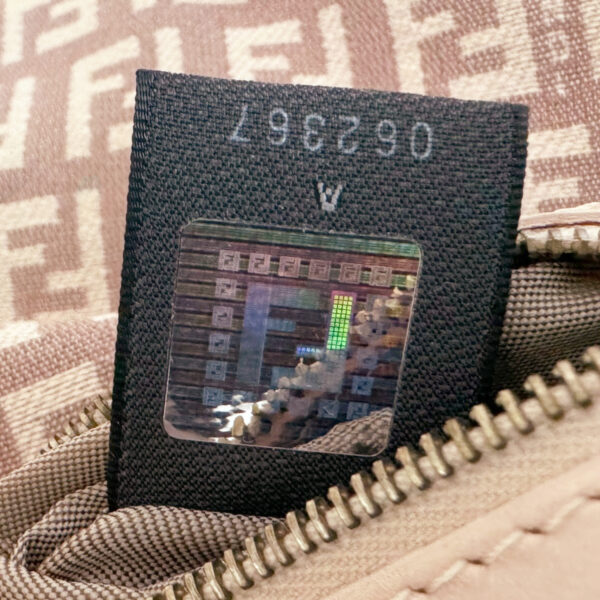 Fendi Monogram Shoulder Baguette Bag in Dusty Pink / Gold - Image 8