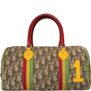 Vintage Dior Monogram Rasta Boston Bag in Brown / Red - Green - Yellow | NITRYL