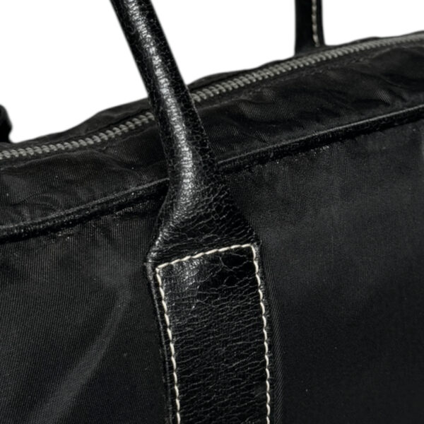 Prada Nylon Lock Shoulder Bag in Black / Silver - Image 6
