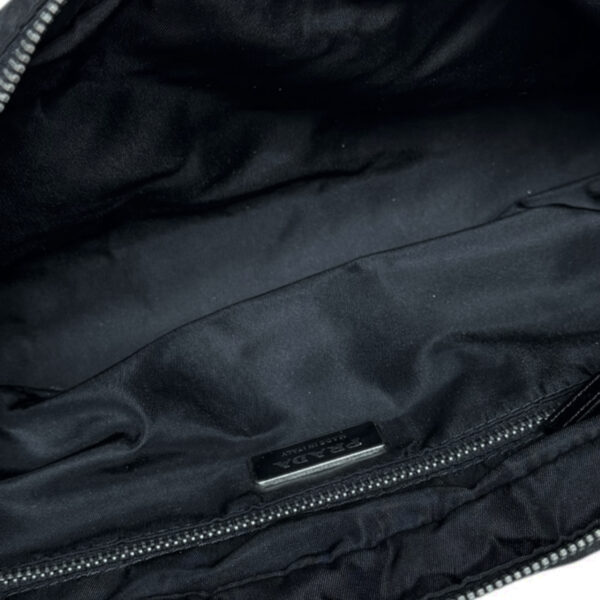 Prada Nylon Lock Shoulder Bag in Black / Silver - Image 7