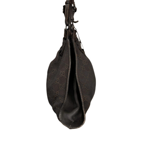 Gucci Monogram Ruched Shoulder Bag in Brown - Image 3