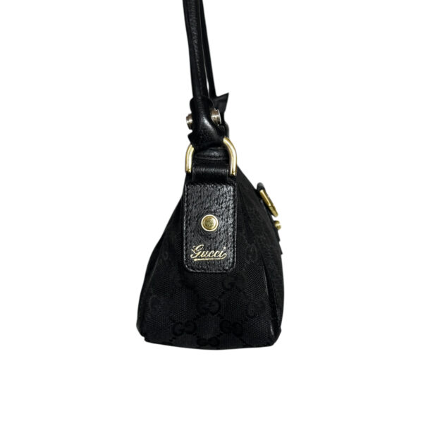 Gucci Monogram D Ring Shoulder Bag in Black / Gold - Image 3
