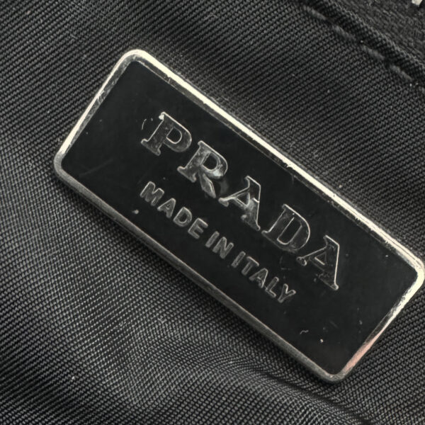 Prada Nylon Lock Shoulder Bag in Black / Silver - Image 8