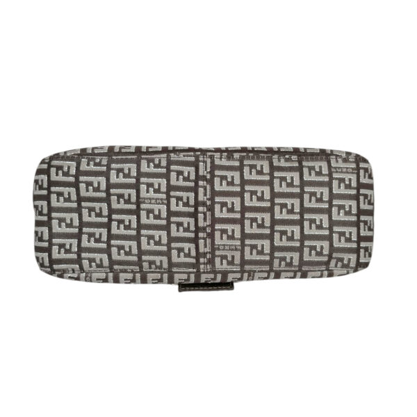 Fendi Monogram Shoulder Baguette Bag in Taupe / Metallic Silver - Image 5