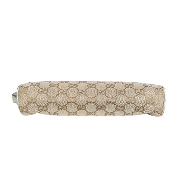 Gucci Monogram D Ring Pochette Mini Shoulder Bag in Beige / Metallic Silver / Gold - Image 4