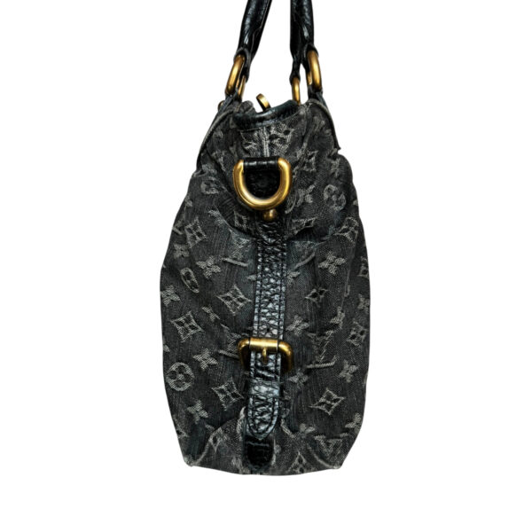 Louis Vuitton Monogram Denim Cabby Hobo Shoulder Bag in Black / Gold - Image 3