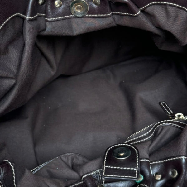 Gucci Monogram Studded Pelham Hobo Shoulder Bag in Beige / Brown / Gold - Image 6