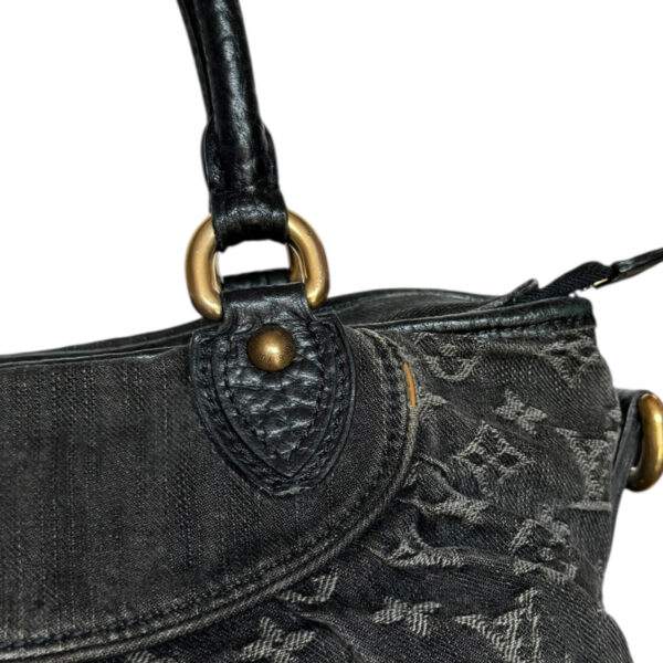 Louis Vuitton Monogram Denim Cabby Hobo Shoulder Bag in Black / Gold - Image 5