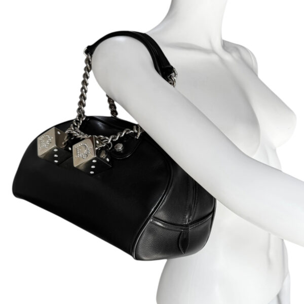 Dior Crystal Dice Gambler Bag in Black / Silver - Image 8
