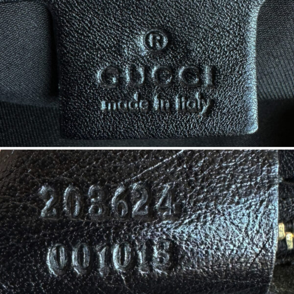 Gucci Monogram Studded Pelham Hobo Shoulder Bag in Black / Gold - Image 6