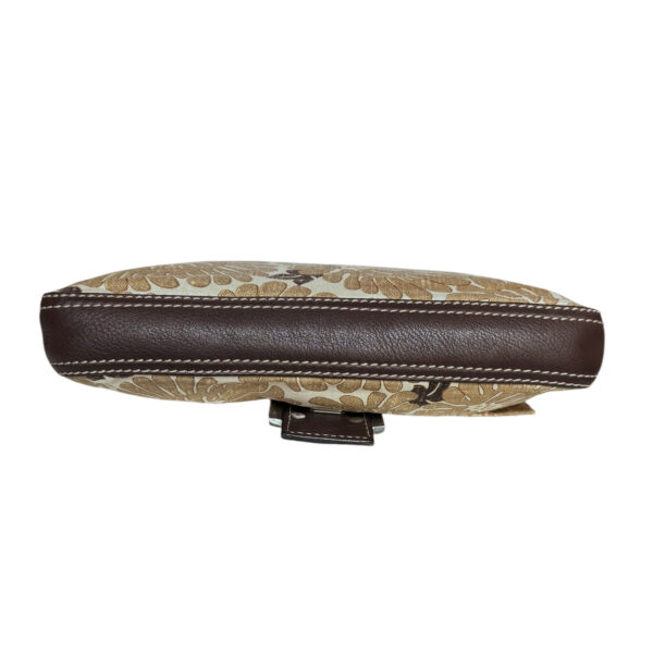 Fendi Floral Canvas Shoulder Baguette Bag in Beige / Brown - Image 5