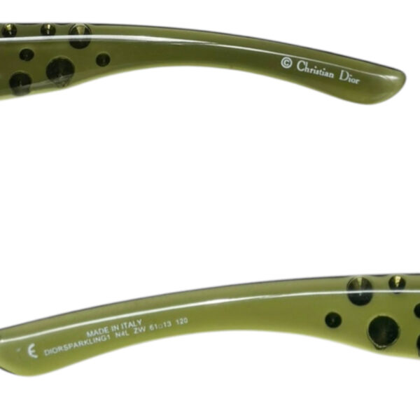 Dior Logo Crystal Sunglasses in Green - Image 3