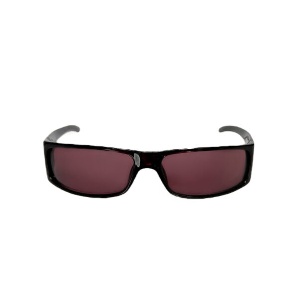 Gucci GG Logo Slim Wraparound Sunglasses in Maroon Red / Silver - Image 2