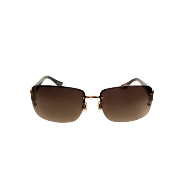 Gucci GG Logo Rimless Tortoiseshell Sunglasses in Brown / Gold - Image 2
