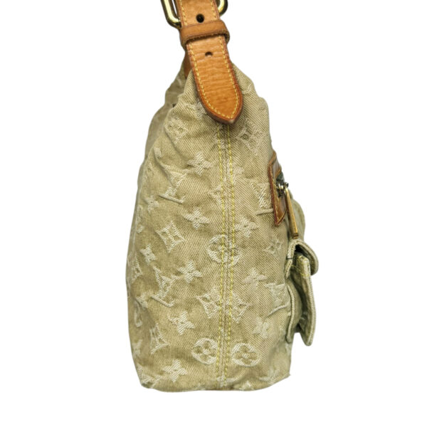 Louis Vuitton Monogram Denim Baggy Shoulder Bag in Khaki Green - Image 3