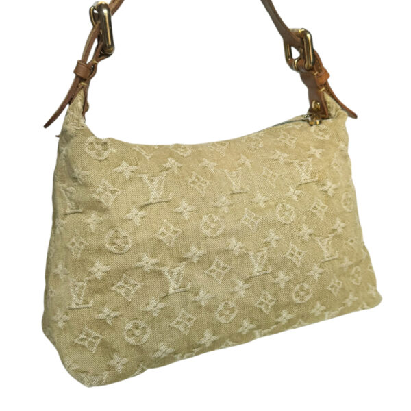 Louis Vuitton Monogram Denim Baggy Shoulder Bag in Khaki Green - Image 4