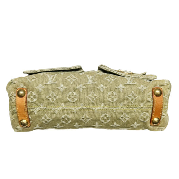 Louis Vuitton Monogram Denim Baggy Shoulder Bag in Khaki Green - Image 7