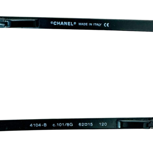 Chanel Diamante Rimless Sunglasses in Grey / Black - Image 3