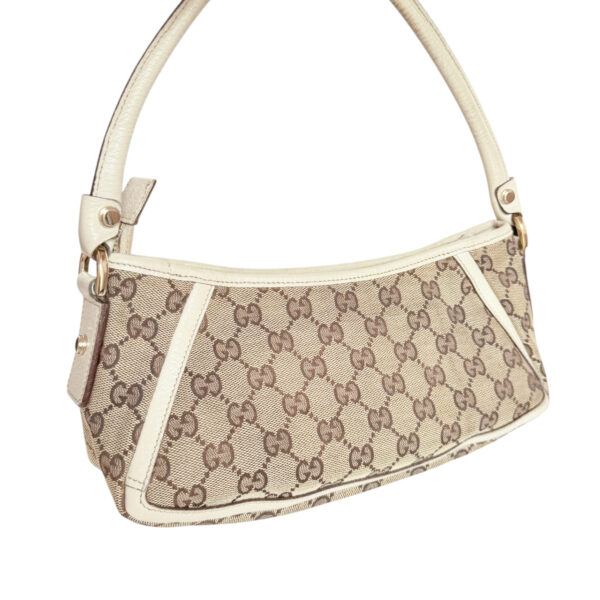 Gucci Monogram D Ring Shoulder Bag in Beige / Cream / Gold - Image 4