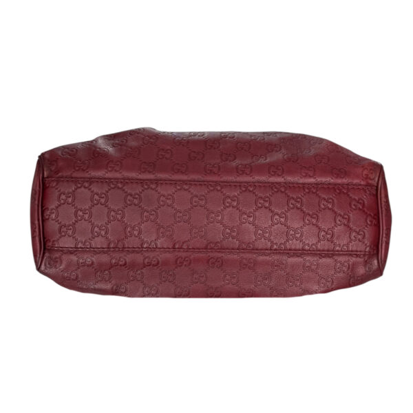 Gucci Monogram Leather Sukey Hobo Shoulder Bag in Red / Gold - Image 4
