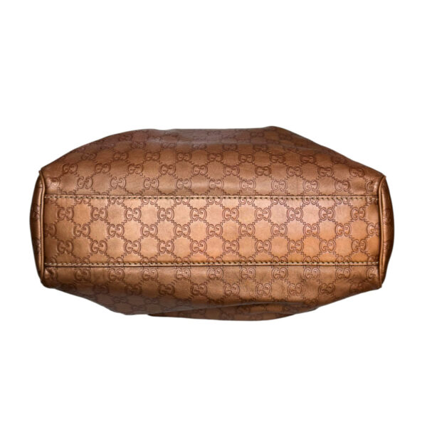 Gucci Monogram Leather Sukey Hobo Shoulder Bag in Metallic Bronze / Gold - Image 5
