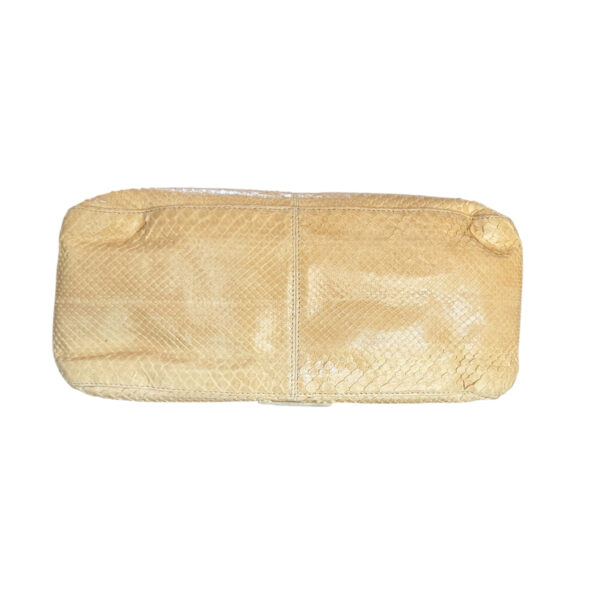 Fendi Python Exotic Shoulder Mamma Baguette Bag in Beige / Silver - Image 5
