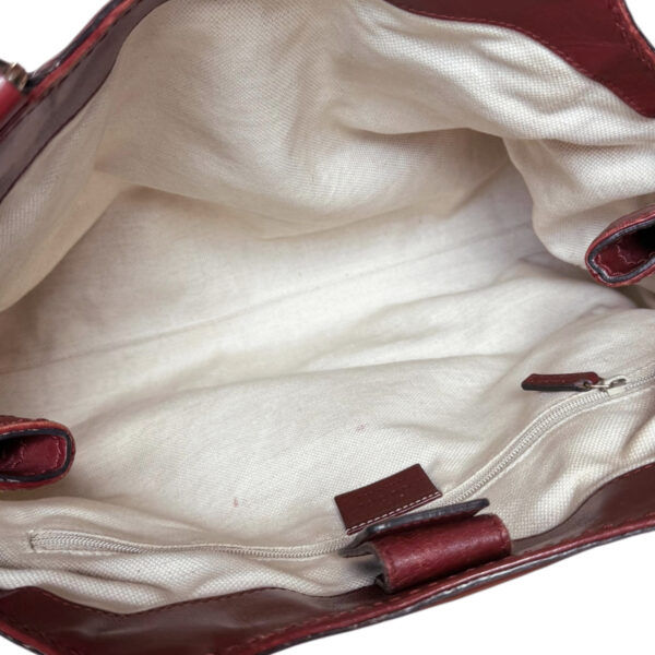Gucci Monogram Leather Sukey Hobo Shoulder Bag in Red / Gold - Image 6