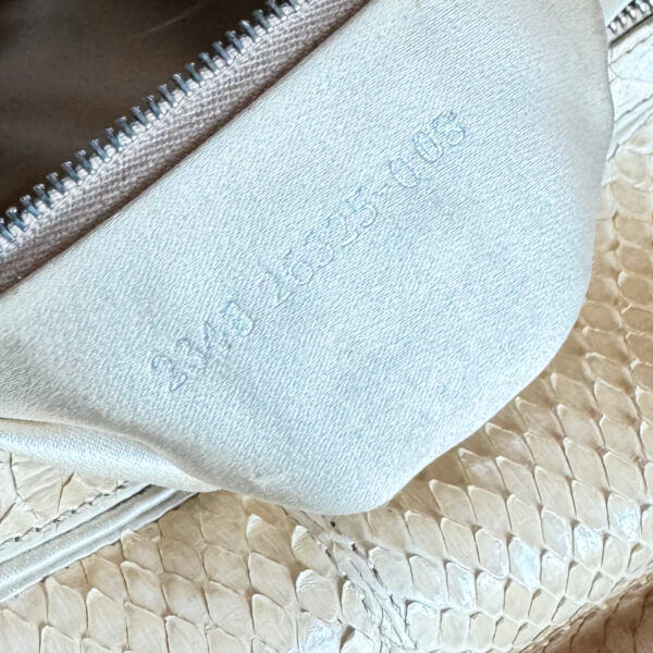 Fendi Python Exotic Shoulder Mamma Baguette Bag in Beige / Silver - Image 8