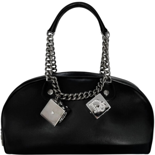 Vintage Dior Crystal Dice Gambler Bag in Black / Silver | NITRYL