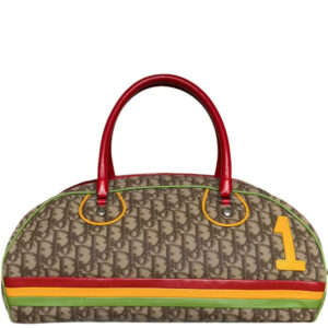Vintage Dior Monogram Rasta Bowling Bag in Brown / Red - Yellow - Green | NITRYL