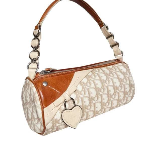 Dior Monogram Heart Romantic Barrel Mini Shoulder Bag in Beige / Tan - Image 2