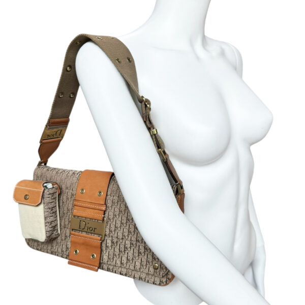 Dior Monogram Pocket Street Chic Shoulder Bag in Beige / Tan - Image 9