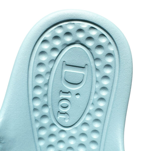 Dior Logo Rubber Pool Slides in Baby Blue UK 6 - Image 3
