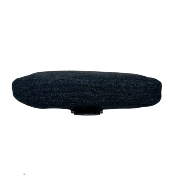 Fendi Wool Cashmere Shoulder Baguette Bag in Navy / Black / Silver - Image 5