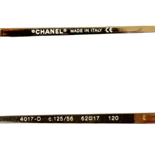 Chanel Diamante Logo Rimless Sunglasses in Orange / Gold - Image 3