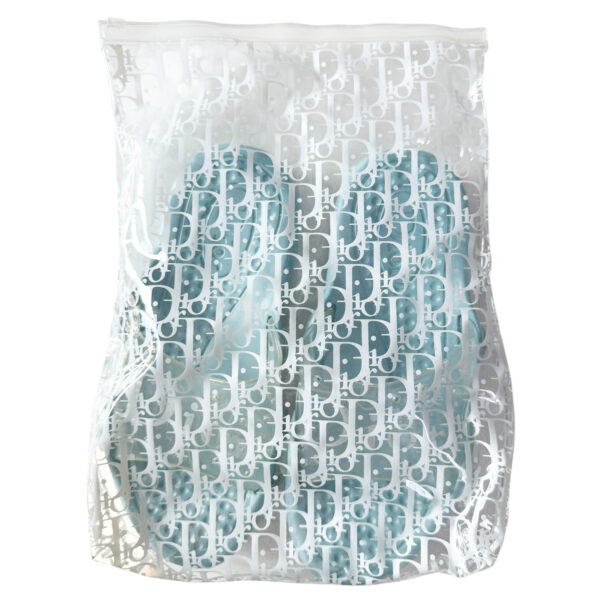 Dior Logo Rubber Pool Slides in Baby Blue UK 6 - Image 5