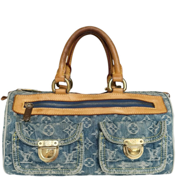 Vintage Louis Vuitton Monogram Denim Neo Speedy Bag in Blue | NITRYL